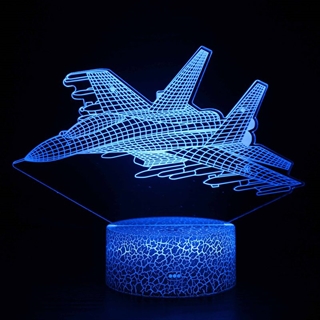 Jagerfly 3D lampe med fjernbetjening - 16 lysfarver